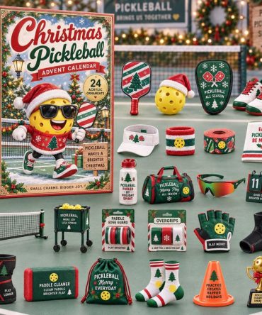 Holiday Pickleball 24-Day Christmas Countdown Calendar 2026 — Festive Paddle Acrylic Charms, Daily Seasonal Gifts For Players & Fans