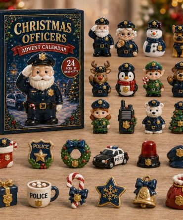 2026 Police Officer Christmas Advent Calendar - 24-Day Acrylic Charm Countdown, Honor First Responders With Holiday Gift & Keepsake