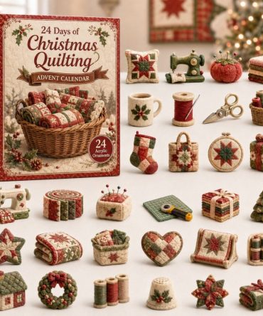 2026 Quilting Holiday Advent Calendar — 24-Day Acrylic Charm Countdown, Gift-Ready Keepsake For Quilters & Craft Lovers