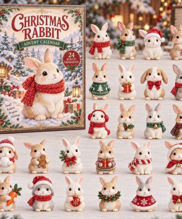 2026 Cozy 24-Day Acrylic Charm Countdown For Rabbit — Reusable Easter-Style Christmas Advent, Charming Holiday Gift