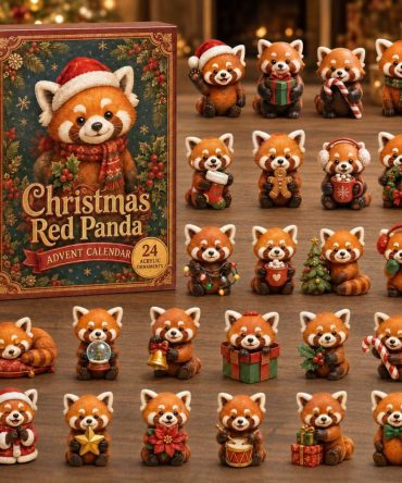 2026 Red Panda Holiday Countdown Calendar — 24-Day Acrylic Charm Advent Set, Cute Wildlife Decor & Unique Seasonal Gift