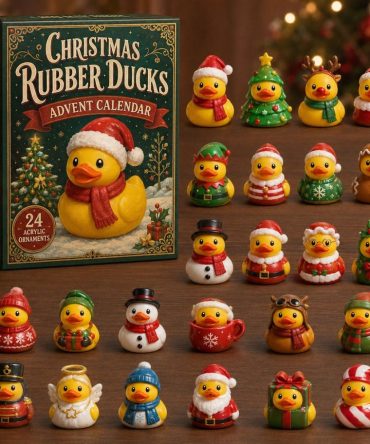 Festive Christmas Rubber Duck Advent Calendar 2026 — 24 Acrylic Holiday Ducks, Family-Friendly Countdown Gift & Stocking Stuffer