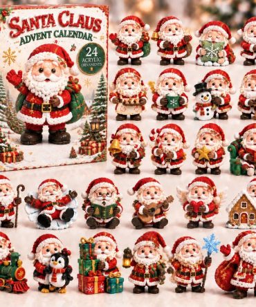 Santa Claus Holiday Surprise Collection 2026 — 24 Jolly Acrylic Charms & Mini Gifts, Classic Christmas Countdown Set For Families
