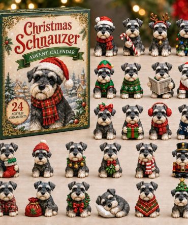 2026 Schnauzer Christmas Countdown Calendar — 24-Day Advent With Collectible Acrylic Charms, Pet Lover Gift Edition, Premium Holiday Decor
