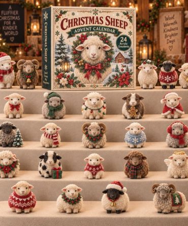24-Day Holiday Countdown Calendar With 24 Acrylic Charms — Classic Christmas Sheep Collection, Family-Friendly Countdown 2026