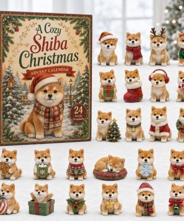 Shiba Dog Holiday Advent Calendar 2026 - 24-Day Acrylic Charms Featuring Playful Shiba Designs & Gift-Ready Box