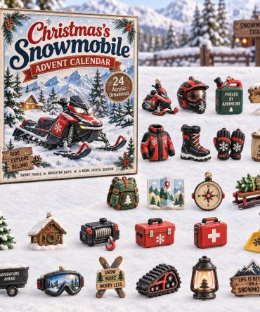 Snowmobile Christmas Countdown 2026 — 24-Day Winter Advent With Acrylic Charms, Cold-Weather Motifs & Collectible Outdoor Gear Ornaments