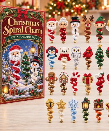 2026 Christmas Spiral Charm Countdown — 24-Day Unique Advent Set With Festive Spiral Acrylic Charms, Eye-Catching Holiday Display