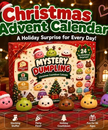 Christmas Squishy Surprise Advent 2026 — 24 Soft Squeeze Toys & Acrylic Charms, Festive Stress-Relief Countdown Gift For Kids & Adults