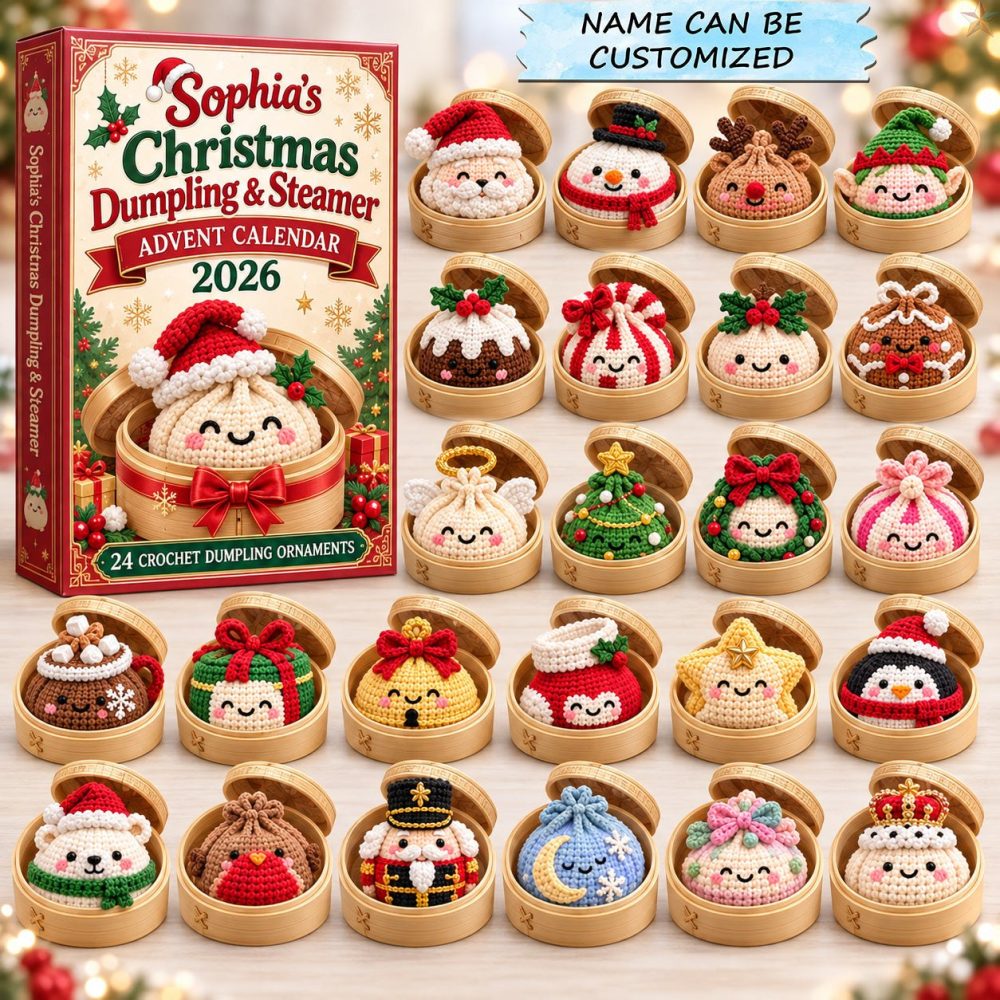 Christmas Steamer Friends Advent Calendar 2026 — 24-Day Cute Steamer & Dumpling Acrylic Charm Countdown, Collectible Set
