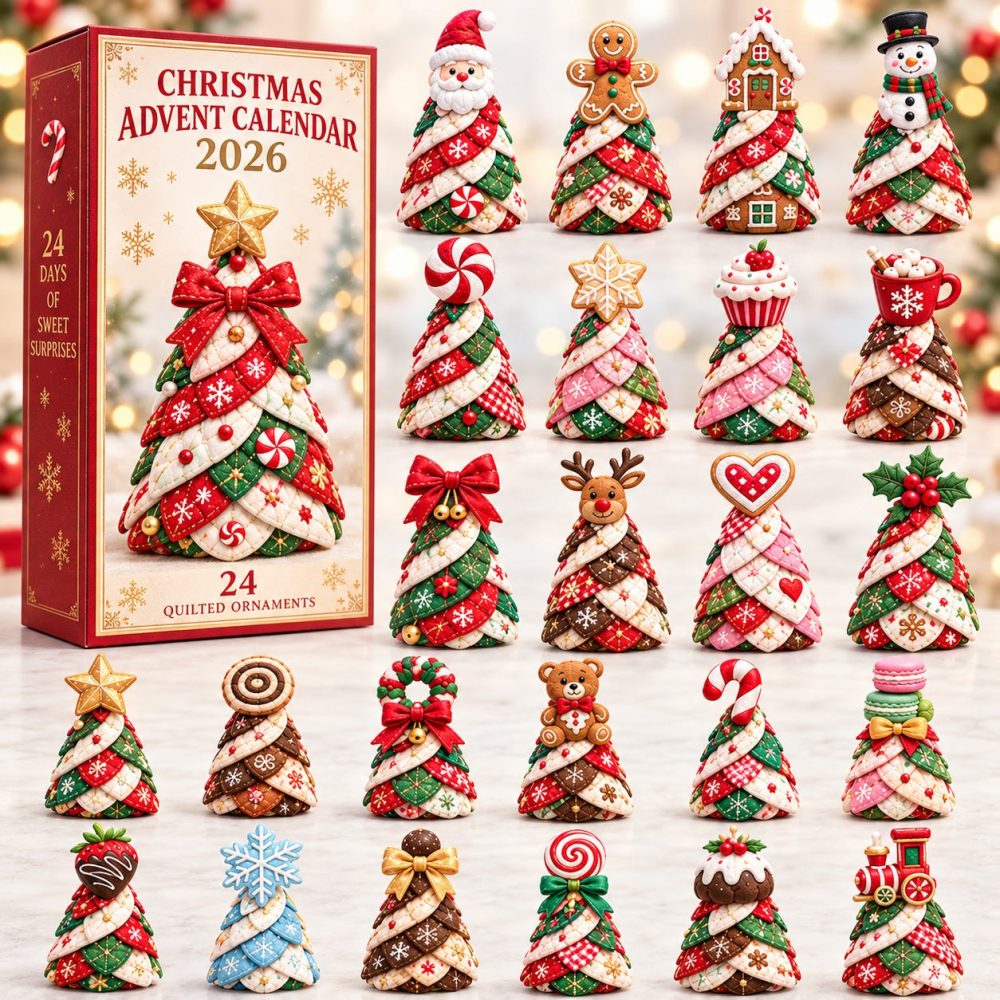 Christmas Sweet Surprises Advent Calendar 2026 — 24-Day Treat & Charm Countdown, Holiday Sweets Acrylic Mini Gifts