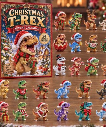 2026 Holiday 24-Day Acrylic Charm Countdown For T-Rex — Reusable Advent Calendar, Perfect Christmas Gift & Stocking Stuffer