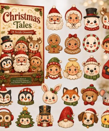 Christmas Tales Characters Advent Calendar 2026 - 24 Acrylic Charms Featuring Storybook Holiday Figures & Keepsakes