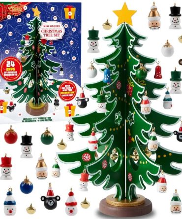 Festive Christmas Tree Advent Calendar - 24-Day Acrylic Charm Holiday Countdown With Tree Ornaments, Gift-Ready 2026