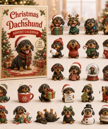 2026 Dachshund Christmas Advent Calendar — 24-Day Festive Countdown With Holiday Acrylic Charms, Cute Dachshund Holiday Gift
