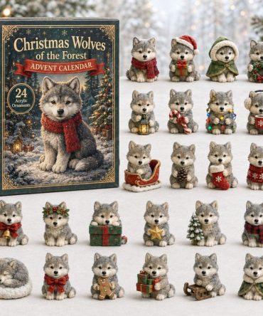 2026 Holiday Wolf Advent Calendar - 24-Day Acrylic Charm Countdown With Collectible Ornaments & Gift Box