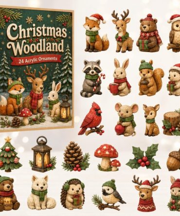 Christmas Woodland 2026 Advent Calendar – 24-Day Acrylic Charm Countdown With Classic Holiday Forest Scenes, Gift-Ready