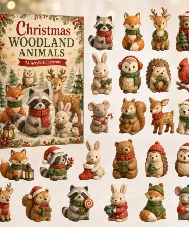 Woodland Animals 2026 Advent Calendar – 24-Day Acrylic Charm Countdown With Festive Forest Creatures, Seasonal Gift Idea