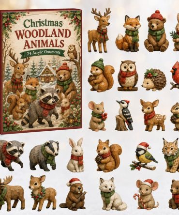 Woodland Crew Christmas 2026 Advent Calendar – 24-Day Acrylic Charm Countdown With Cozy Forest Characters, Holiday Gift