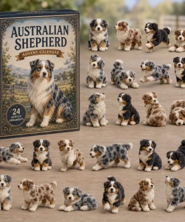 Australian Shepherd 2026 Advent Calendar – 24-Day Acrylic Charm Countdown With Classic Herding Dog Icons, Gift-Ready