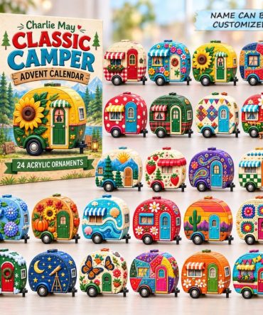 Retro Classic Camper Advent 2026 — 24-Day Holiday Countdown With Acrylic Charms, Collectible Vintage Rv Ornaments & Giftable Fun