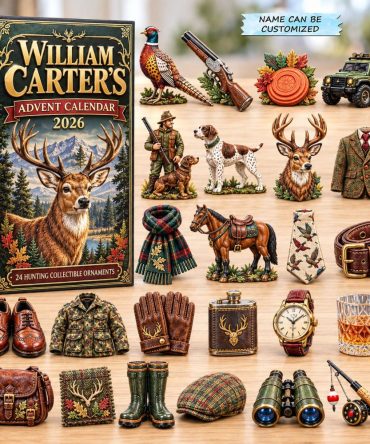 2026 Classic Hunting Gentleman'S Advent Calendar - 24-Day Rustic Outdoors Countdown With Acrylic Charms, Heritage Gift Set