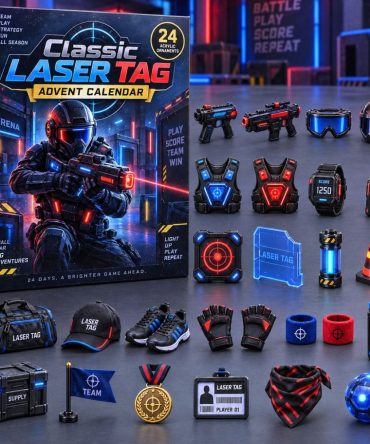 Classic Laser Tag Advent Calendar 2026 - 24-Day Timeless Gamer Countdown With Acrylic Charms, Perfect Stocking Stuffer For Kids & Teens
