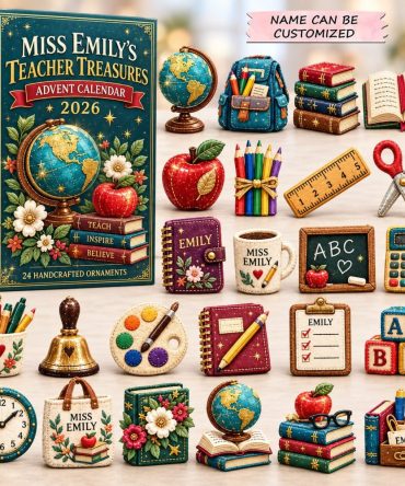 Classic Teacher Treasures Countdown - 24 Acrylic Teacher Charms For 2026 Classroom Advent, Thoughtful Educator Gift