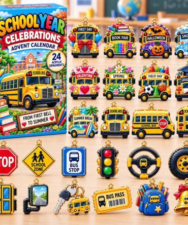 Classroom Teacher Advent Countdown 2026 — 24-Day Teacher Appreciation Calendar With Acrylic Charms, Perfect School Gift