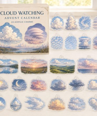 24-Day Acrylic Charm Countdown Inspired By Cloud Watching — Dreamy Sky-Themed Charm Set, Ideal Gift For Nature & Relaxation Fans