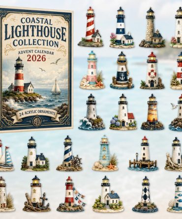 Lighthouse 2026 Advent Calendar – 24-Day Acrylic Charm Countdown With Coastal Beacon Designs, Perfect Holiday Gift