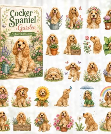 2026 Cocker Spaniel Holiday Advent Calendar – 24-Day Acrylic Charm Countdown For Dog Lovers, Gift-Ready