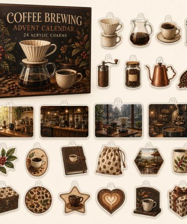 24-Day Coffee Brewing Charm Countdown: Barista-Inspired Acrylic Charms Featuring Espresso, Pour-Over & Beans — Perfect Gift For Coffee Fans