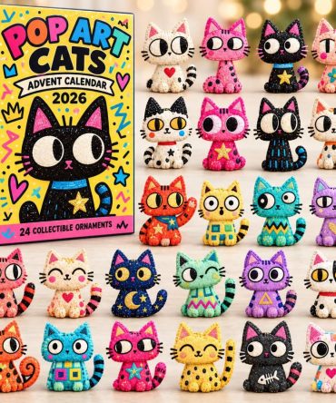 Colorful Cats Countdown Calendar - 24 Acrylic Cat Charms For 2026 Holiday Advent, Vibrant Kitty Gift Set