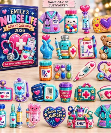 Colorful Nurse Life Advent Countdown 2026 — 24-Day Appreciation Calendar With Acrylic Charms, Gifts For Healthcare Heroes