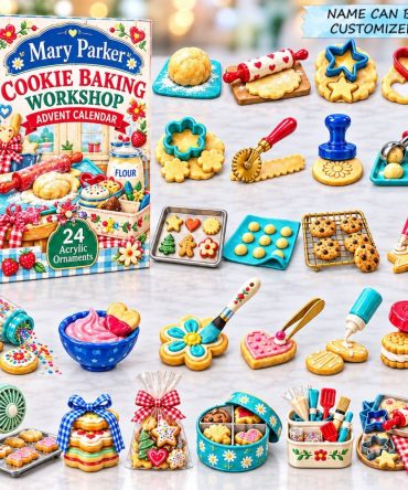2026 Cookie Baking Workshop Advent Calendar - 24-Day Cookie Countdown With Acrylic Charms, Recipe Prompts & Baker Gifts