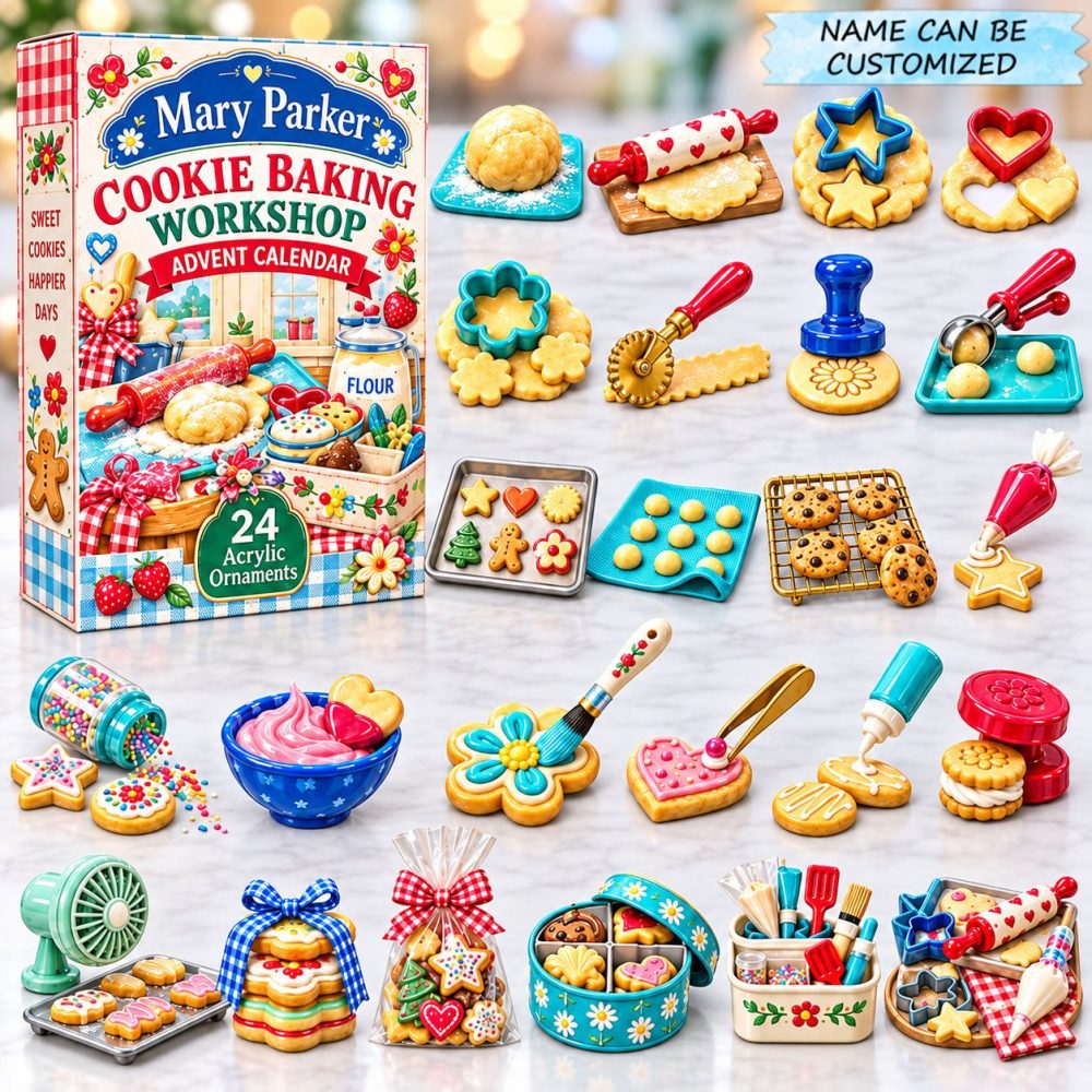 2026 Cookie Baking Workshop Advent Calendar - 24-Day Cookie Countdown With Acrylic Charms, Recipe Prompts & Baker Gifts
