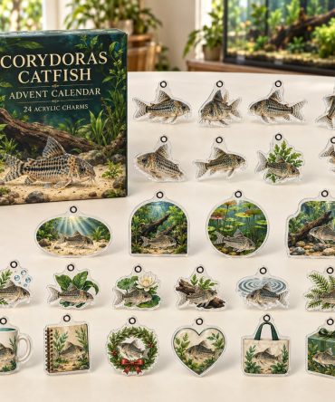 Corydoras Catfish Advent Collection — 24 Cute Acrylic Charms For Cory Fans , Holiday Countdown & Gift Set