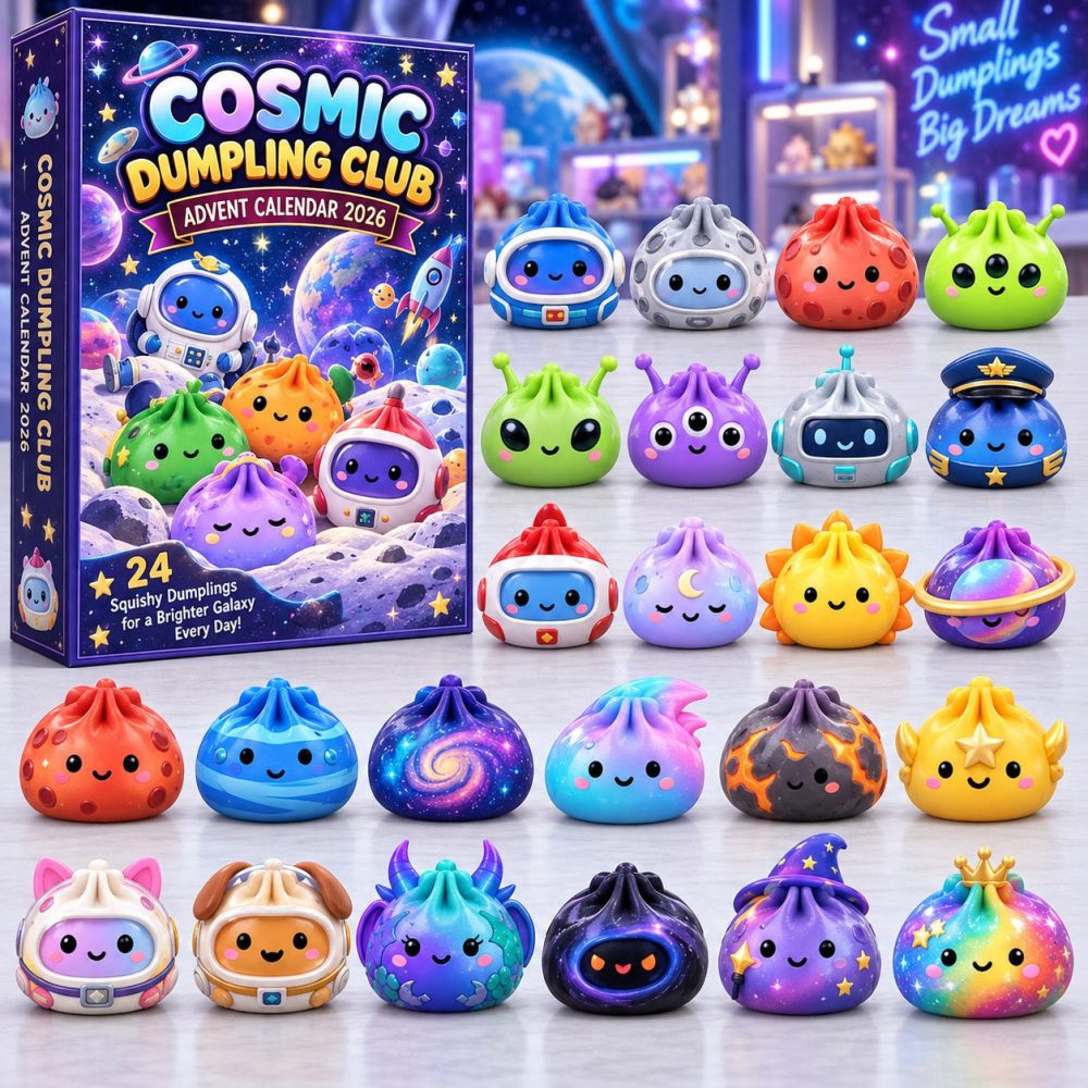 2026 Cosmic Dumpling Club Holiday Countdown — 24-Day Collectible Acrylic Charms Advent Calendar, Limited Edition Gift
