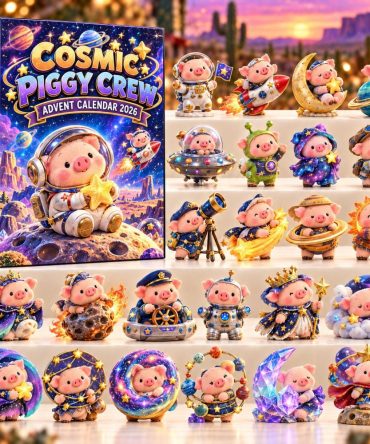 Cosmic Piggy Crew 2026 Advent Calendar — 24-Day Space-Themed Acrylic Charms, Cute Collectible Countdown Gift, Limited Edition