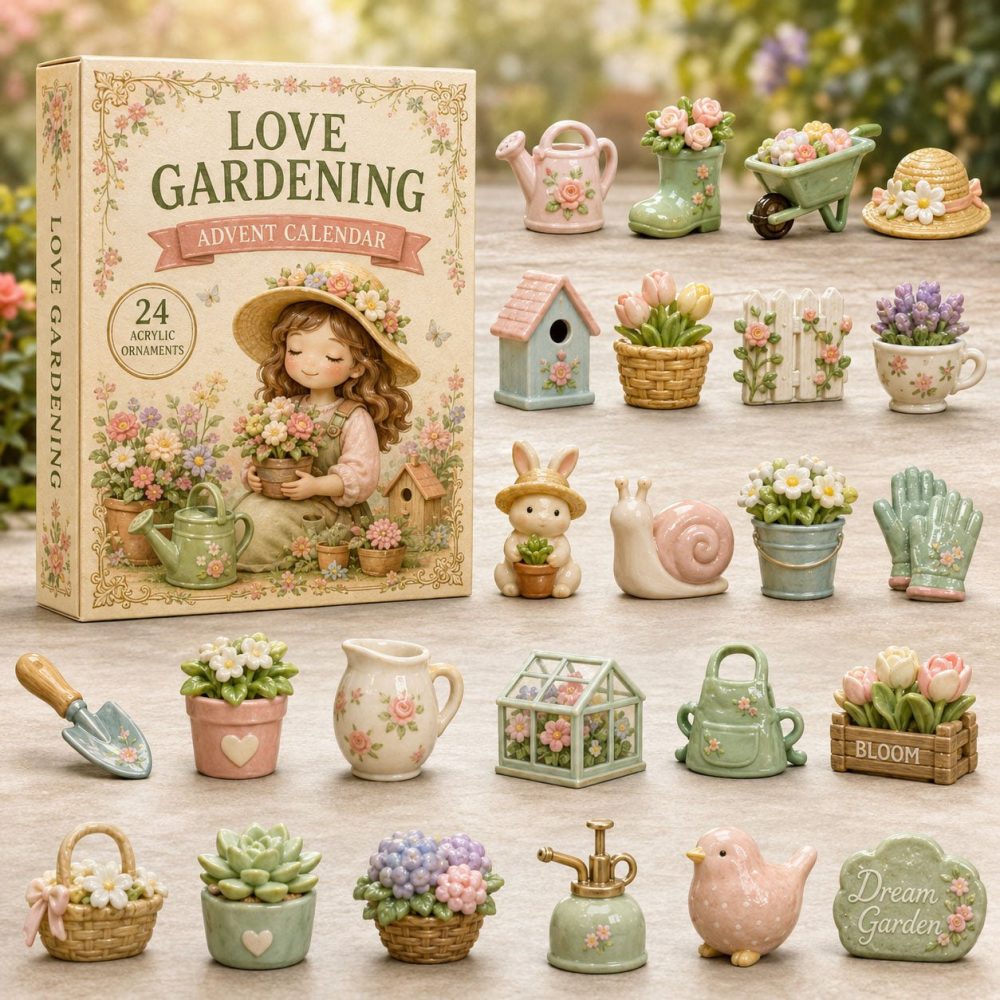 Cottage Garden 2026 Advent Calendar — 24-Day Floral & Garden Acrylic Charms, Perfect Gift For Gardeners & Plant Lovers