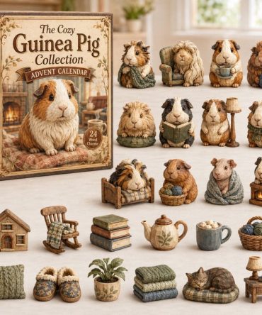 Cottage Guinea Wooden Charm Advent 2026 — 24-Day Handcrafted Cottage Animal Countdown, Eco-Friendly Keepsake