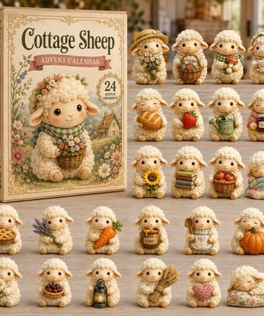 2026 Cottage Sheep Holiday Countdown Calendar — 24-Day Acrylic Charm Advent Set, Rustic Farmhouse Decor & Gift For Animal Lovers