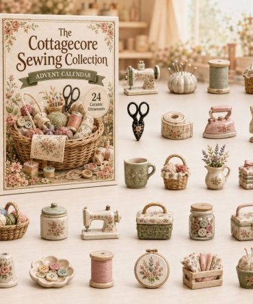 Cottagecore Sewing 2026 Advent Calendar — 24-Day Quilting & Sewing Acrylic Charms, Cozy Craft Gift For Makers