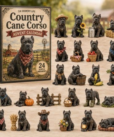Country Cane Corso 24-Day Advent Calendar 2026 — Acrylic Italian Mastiff Charms, Rustic Pet-Lover Holiday Gift & Collector'S Keepsake