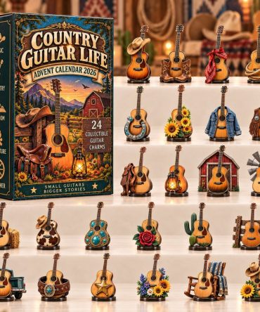 2026 Country Guitar Holiday Advent Calendar - 24 Acrylic Guitar Charms Collector Set, Daily Countdown Gifts