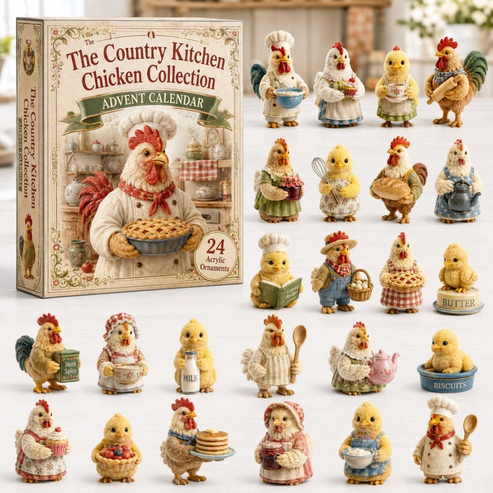 Country Kitchen 2026 Advent Calendar — 24-Day Farmhouse Charm Countdown With Acrylic Kitchen Icons, Perfect Gift