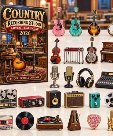 2026 Recording Studio Country 24-Day Advent Countdown With Detailed Acrylic Charms - Musician'S Limited Edition Holiday Gift Calendar