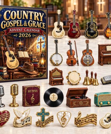 2026 Country Gospel & Grace 24-Day Advent Countdown With Removable Acrylic Charms - Holiday Music Lover'S Gift Calendar