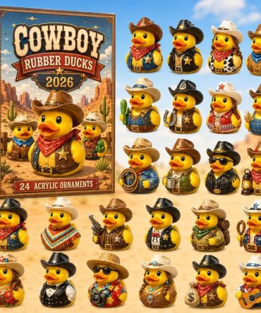 2026 Cowboy Rubber Duck Countdown — 24-Day Western Advent With Acrylic Charms, Fun Gift For Kids & Collectors